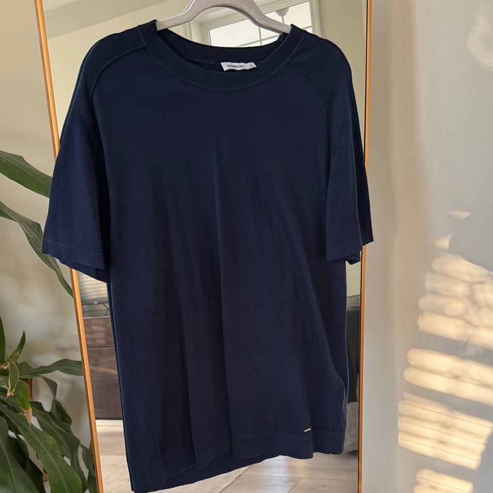 Men's Simkhai Navy Blue Short Sleeve woven shirt